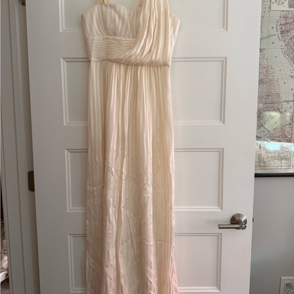 BCBGMaxAzria Cream Satin Dress